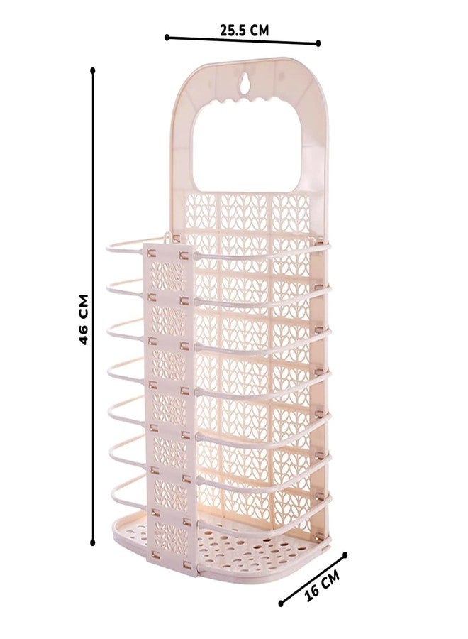 Orrda Wall Mounted Portable Mesh Plastic Laundry Basket Toiletry Organization Washing Bin for Bathroom Bedroom Dirty Clothes - Image 2